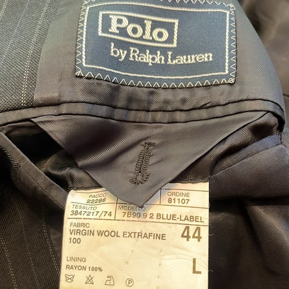 POLO by RALPH LAUREN Virgin Wool Suit Jacket 44 L - Picture 12 of 14